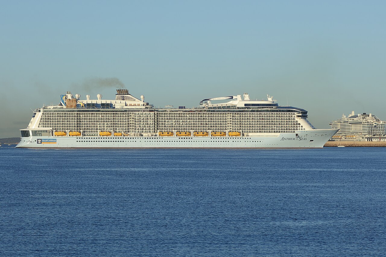 Cruise ship at sea
