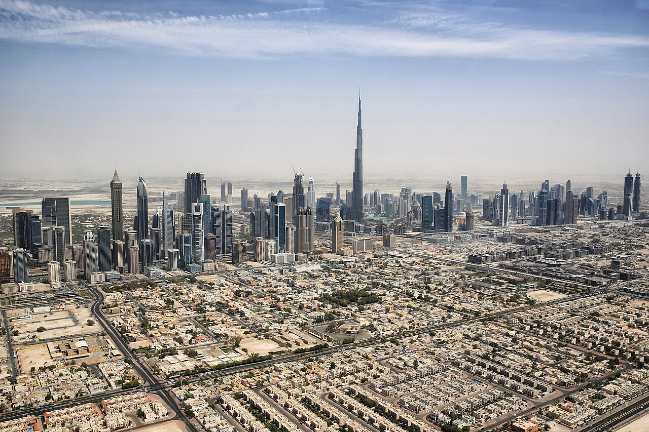 Dubai skyline with the Burj Khalifa